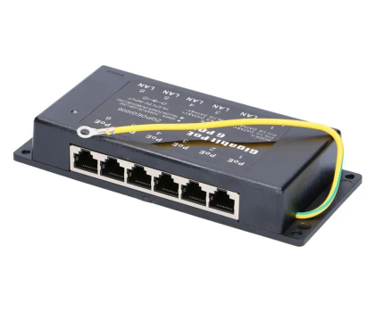 Akcesoria sieciowe ExtraLink 6 Portowy Gigabit PoE Injector 6x 1000Mb/s RJ45